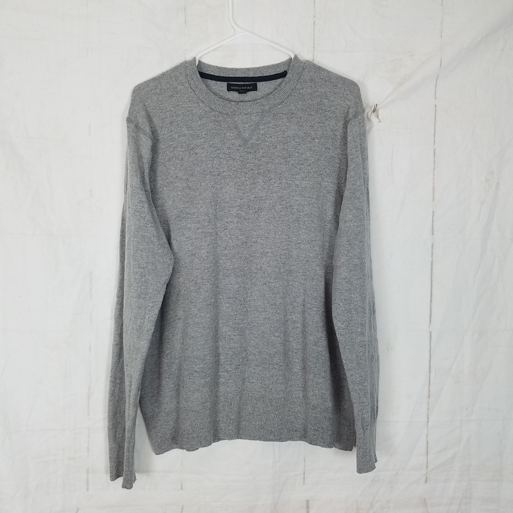 Banana Republic gray wool silk  blend sweater